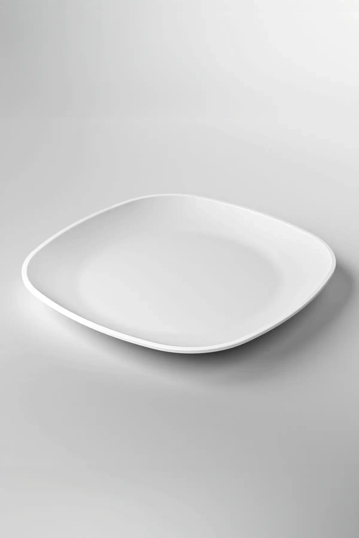 21 cm Oval Kare Tabak Polikarbon - Servis ve Tatlı Tabağı
